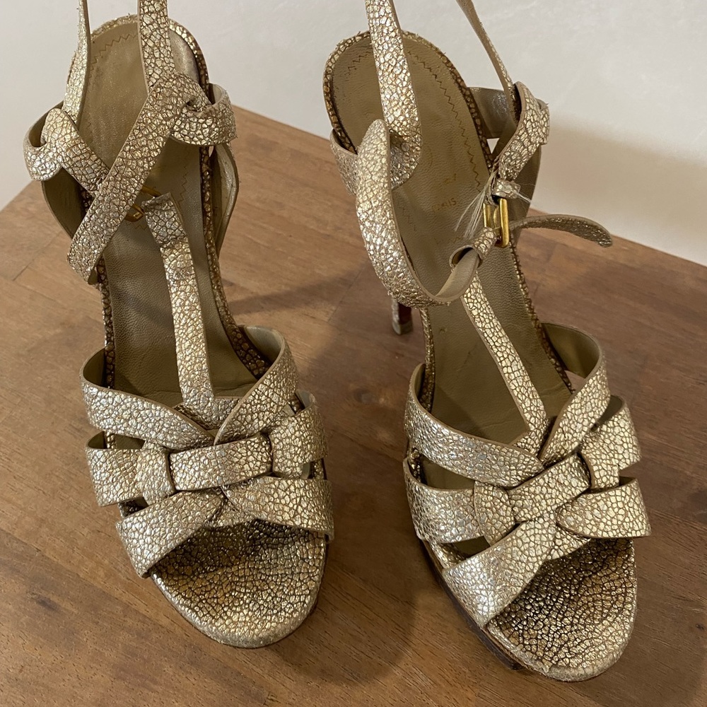 YSL Tribute Platform Sandals (EU 38)